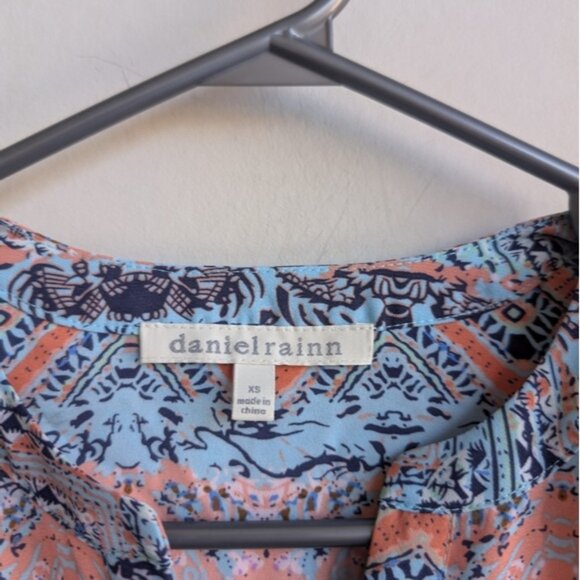 Daniel Rainn Boho Paisley 3/4 Sleeve Blouse - Picture 3 of 4